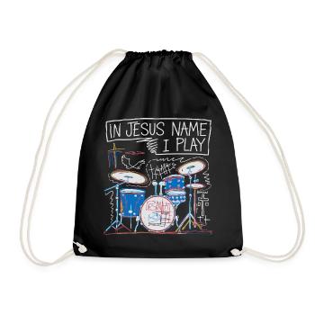 Rhythm for faith - Drawstring Bag - black - Front