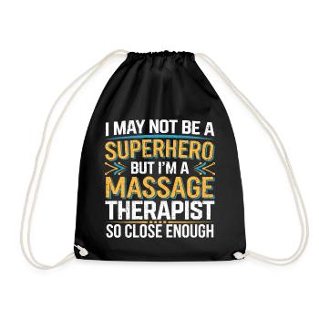 Funny statement for massage therapists - Drawstring Bag - black - Front