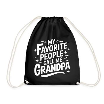 Papy Grand-père Famille Fête des pères - Sac de sport léger - noir - Devant