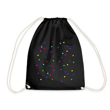 Confetti Carnival Alaaf Helau - Drawstring Bag - black - Front
