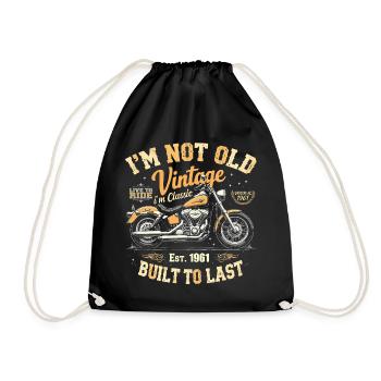 Millésime 1961 Born Moto Cadeau d’anniversaire - Sac de sport léger - noir - Devant