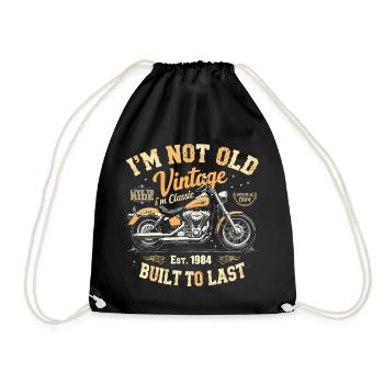 Vintage 1984 Born Moto Cadeau d’anniversaire - Sac de sport léger - noir - Devant