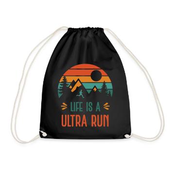 Life is a Ultra Run - Drawstring Bag - black - Front