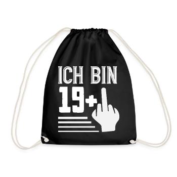 Funny 20th Birthday Gift - Drawstring Bag - black - Front