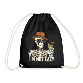Skeletor avec boisson estivale - Sac de sport léger - noir - Devant