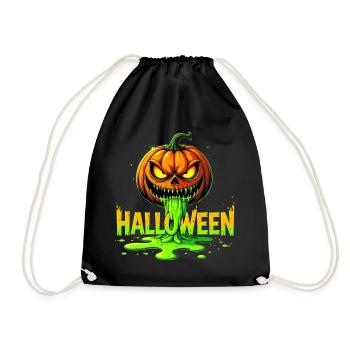 Citrouille verte Halloween horreur - Sac de sport léger - noir - Devant
