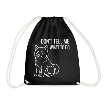 Shiba Inu Vibes - Petit, fier, idiosyncratique - Sac de sport léger - noir - Devant