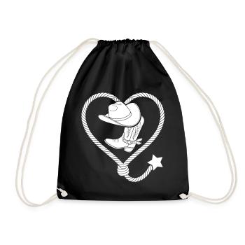 Stetson de danse en ligne de lasso de cœur - Sac de sport léger - noir - Devant
