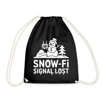  Snow Fi Signal Lost Lustiger Schneemann Winter - Turnbeutel - Schwarz - Vorne