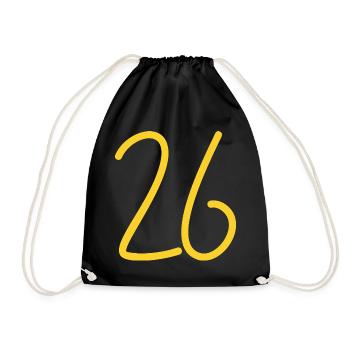 26 - Drawstring Bag - black - Front