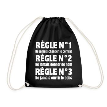 delivery person, postal worker, carrier - Drawstring Bag - black - Front