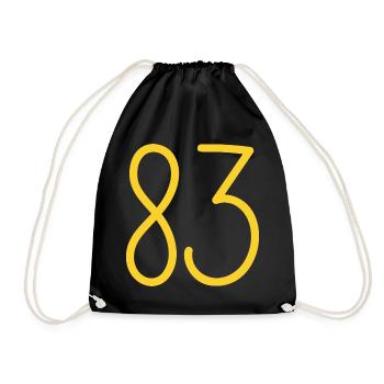 83 - Drawstring Bag - black - Front