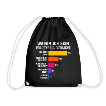 Warum ich beim Fechten verliere Fechten - Turnbeutel - Schwarz - Vorne