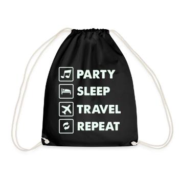 Voyage de sommeil en fête : Répétition - Sac de sport léger - noir - Devant