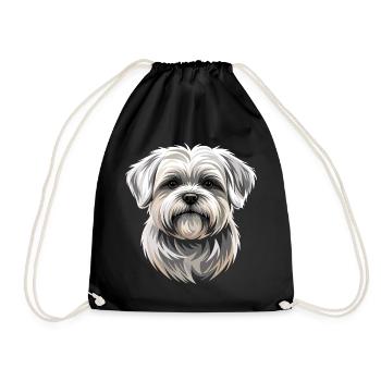 Maltese Little Maltese Dog Love Sweet Maltese - Drawstring Bag - black - Front
