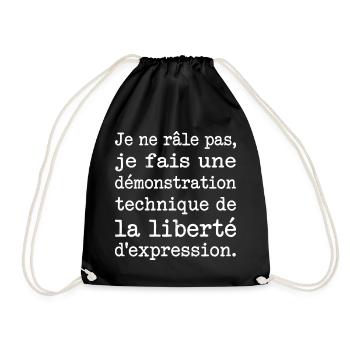 Humor, Complaining, Freedom of expression - Drawstring Bag - black - Front