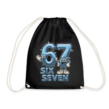 67 Six Seven Y3K Esthétique Mème - Sac de sport léger - noir - Devant