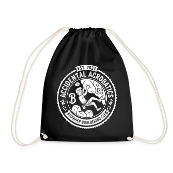 Bouldering Beginner Club Emblem - Drawstring Bag - black - Front