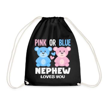 Rose ou bleu Neveu t’aime - Sac de sport léger - noir - Devant