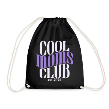 Cool Moms Club - Mom Mother's Day Birth Gift - Drawstring Bag - black - Front