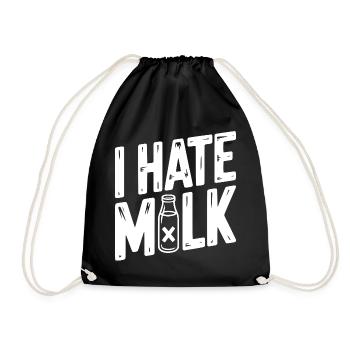 Je déteste le lait - Sac de sport léger - noir - Devant