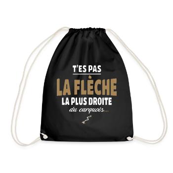 T’es pas la flèche la plus droite du carquois - Sac de sport léger - noir - Devant