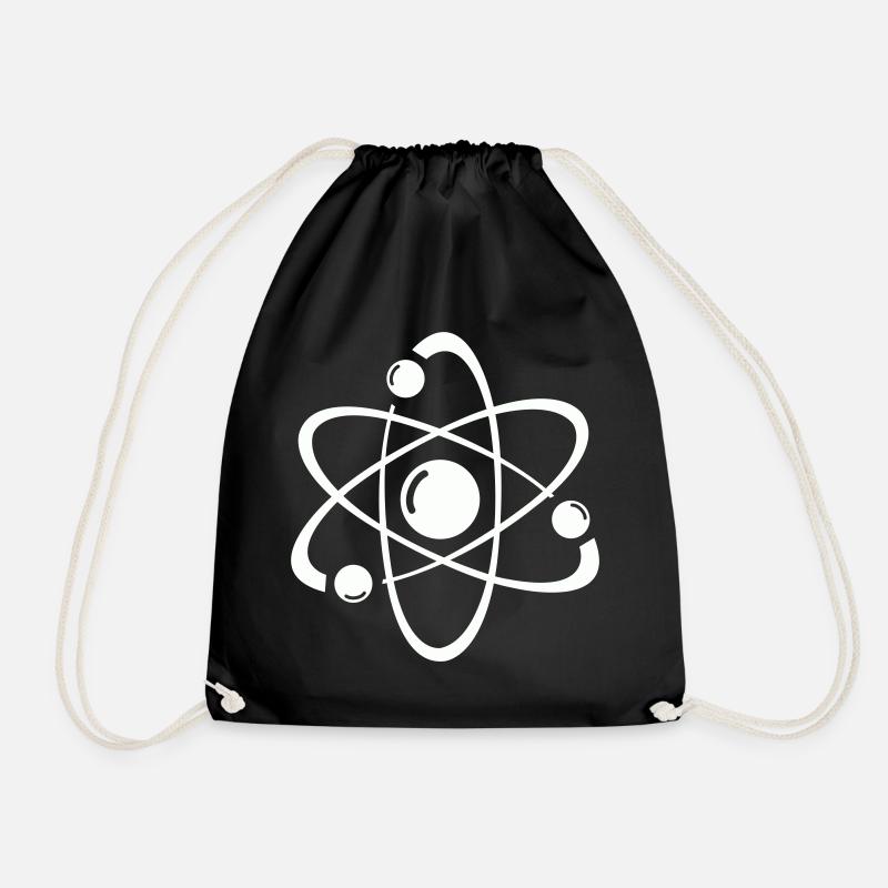 Atommodell Linienkunst - Turnbeutel - Schwarz