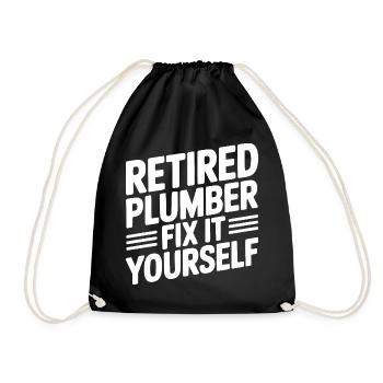 Plombier à la retraite Réparez ça vous-même - Sac de sport léger - noir - Devant