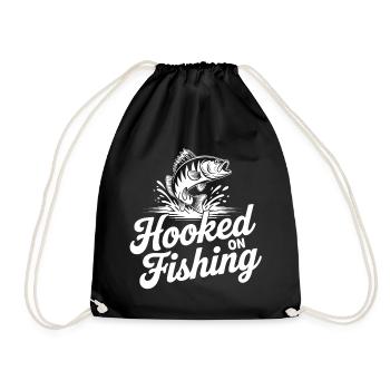 Poissons accrochés à la pêche - Sac de sport léger - noir - Devant