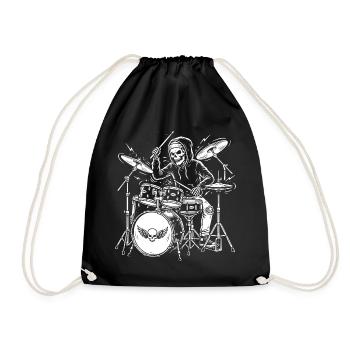 Squelette du batteur sinistre - Sac de sport léger - noir - Devant