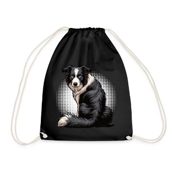 Border Collie Collie Owner Collie Lover - Drawstring Bag - black - Front