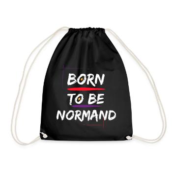 Born To Be Normand Funny Gift T-Shirt - Drawstring Bag - black - Front