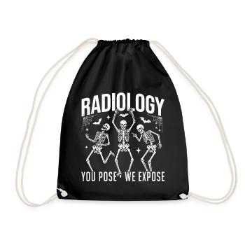 Radiologie : Squelettes en danse - Sac de sport léger - noir - Devant