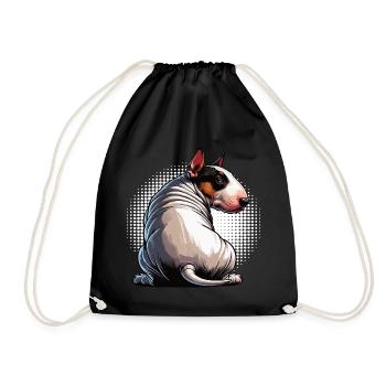 Miniature Bull Terrier Bully Bull Terrier Owner - Drawstring Bag - black - Front