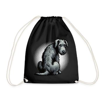 Irish Wolfhound Wolfhound Wolfhound Owner Wolfhound Fan - Drawstring Bag - black - Front