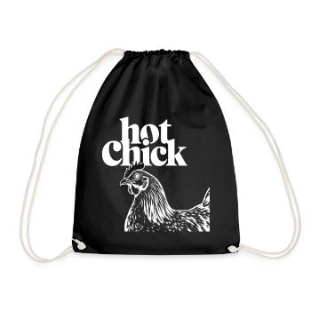 Hot Chick Retro Print - Drawstring Bag - black - Front