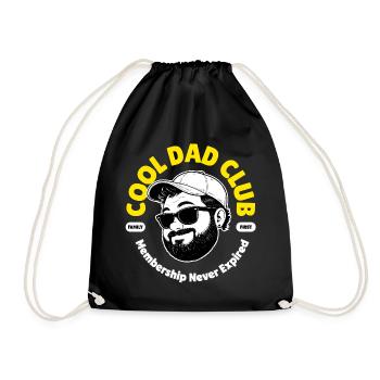 Cool Dad Club Dad Gift Father's Day Family - Drawstring Bag - black - Front