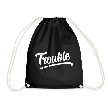 Trouble Maker No1 partner look - Drawstring Bag - black - Front