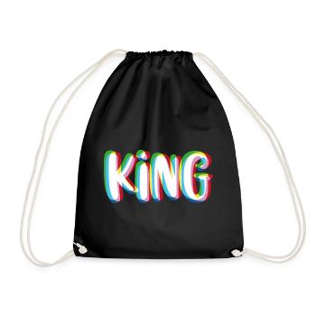 King - Queen Partnershirt - Turnbeutel - Schwarz - Vorne