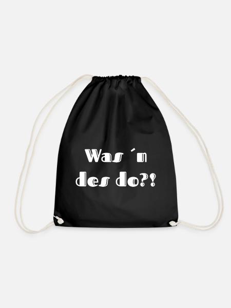 die lustigsten pfälzer shirts, was´n des do - Turnbeutel - Schwarz