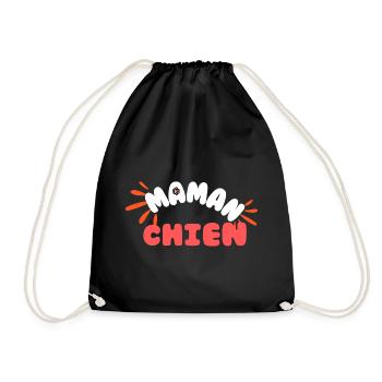 Maman Chien Pattes Joyeuses - Sac de sport léger - noir - Devant