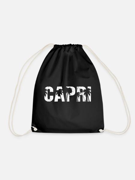 Capri Palmen Insel Italien - Turnbeutel - Schwarz