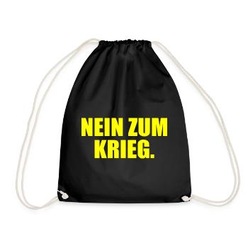 Nein zum krieg - Turnbeutel - Schwarz - Vorne