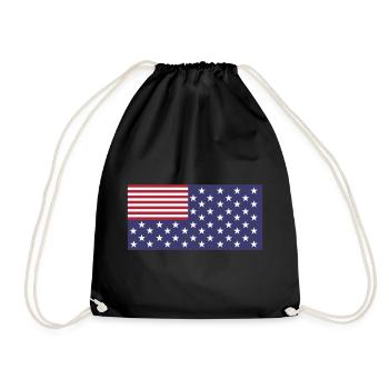Different Flag of the USA - Drawstring Bag - black - Front