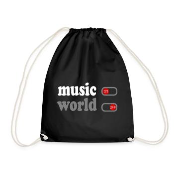 Échappez au Monde avec Style ''Music On, World Off - Sac de sport léger - noir - Devant