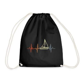 J’adore la voile - Sac de sport léger - noir - Devant