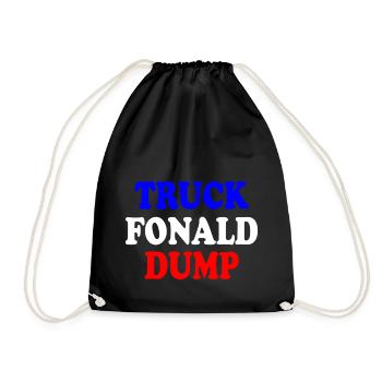 truck fonald dump - Drawstring Bag - black - Front