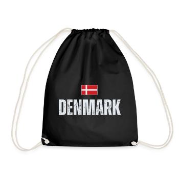 Drapeau du Danemark, fier danois - Sac de sport léger - noir - Devant