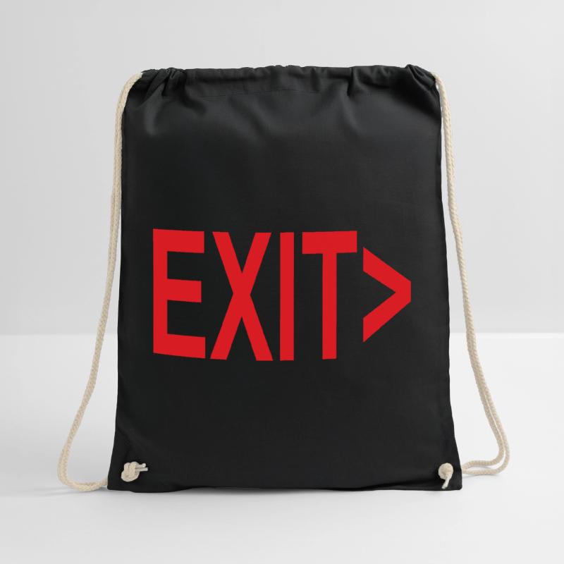 Exit / Exit / Emergency Exit Drawstring Bag