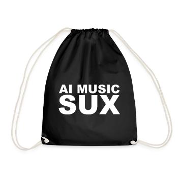 AI-MUSIC - Drawstring Bag - black - Front